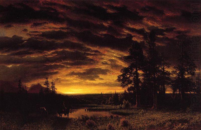Albert Bierstadt Evening on the Prairie china oil painting image